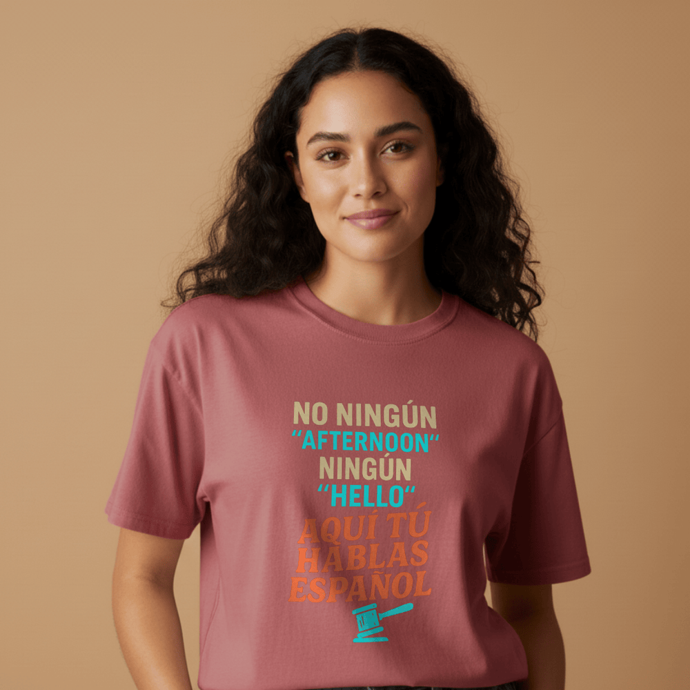 Aquí Tú Hablas Español T-Shirt lifestyle photo