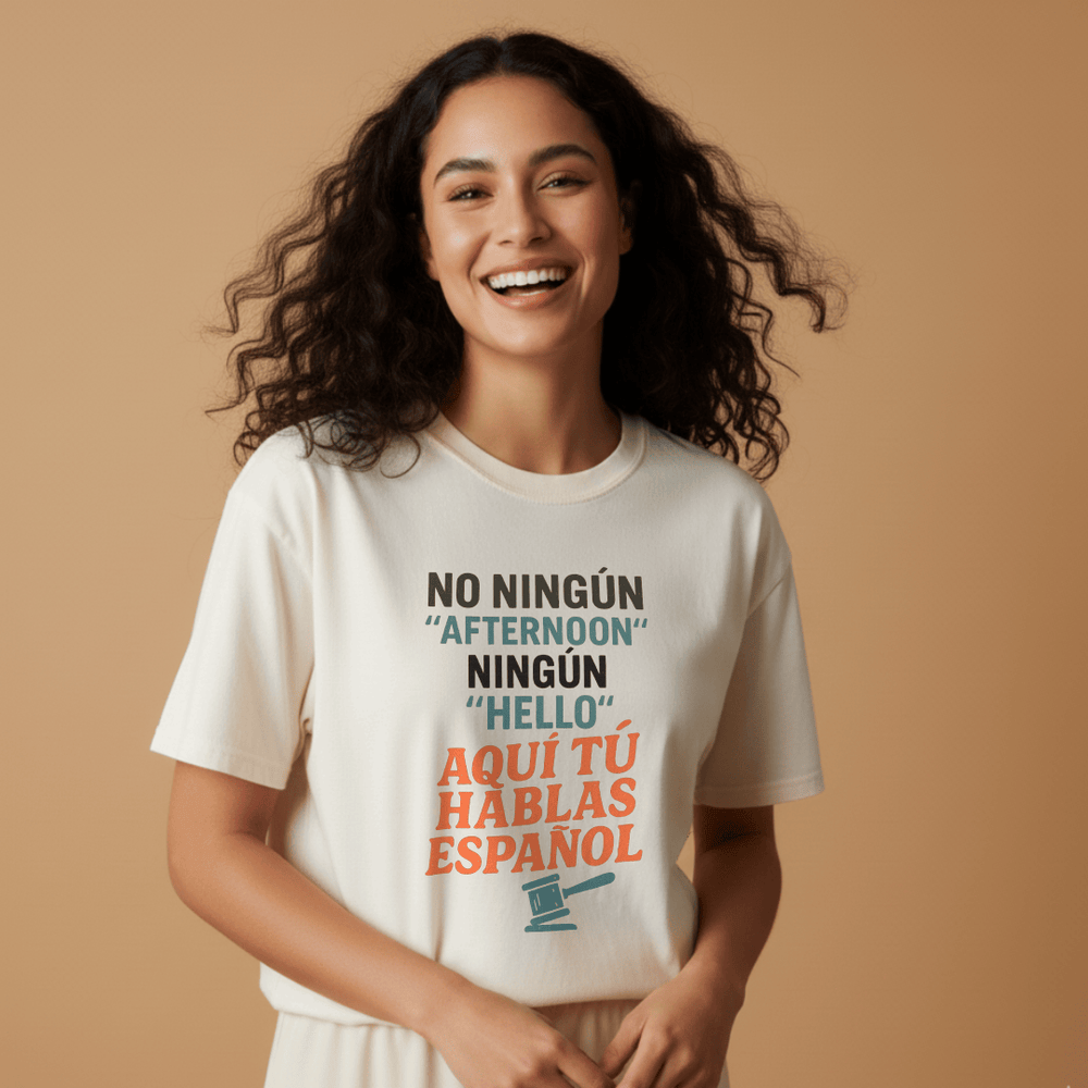 Aquí Tú Hablas Español T-Shirt lifestyle photo