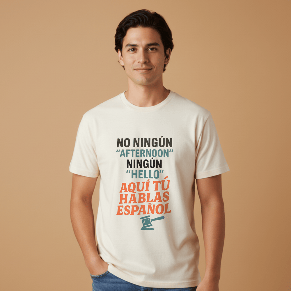 Aquí Tú Hablas Español T-Shirt lifestyle photo